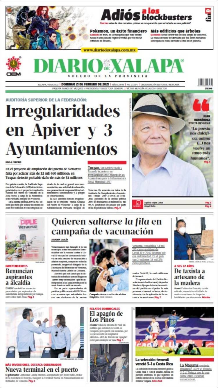 Portada de Diario de Xalapa (México)