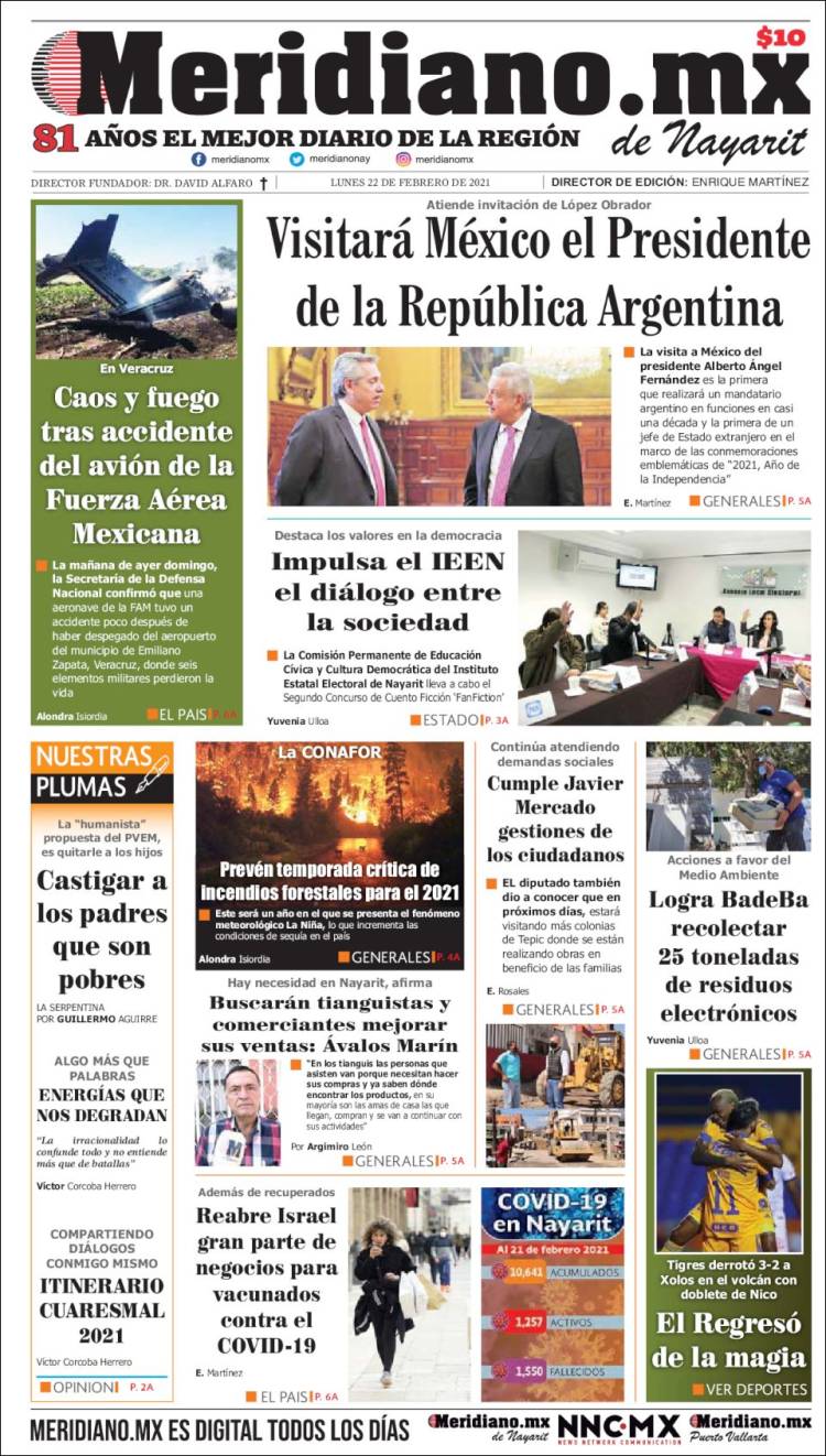 Portada de Meridiano (México)