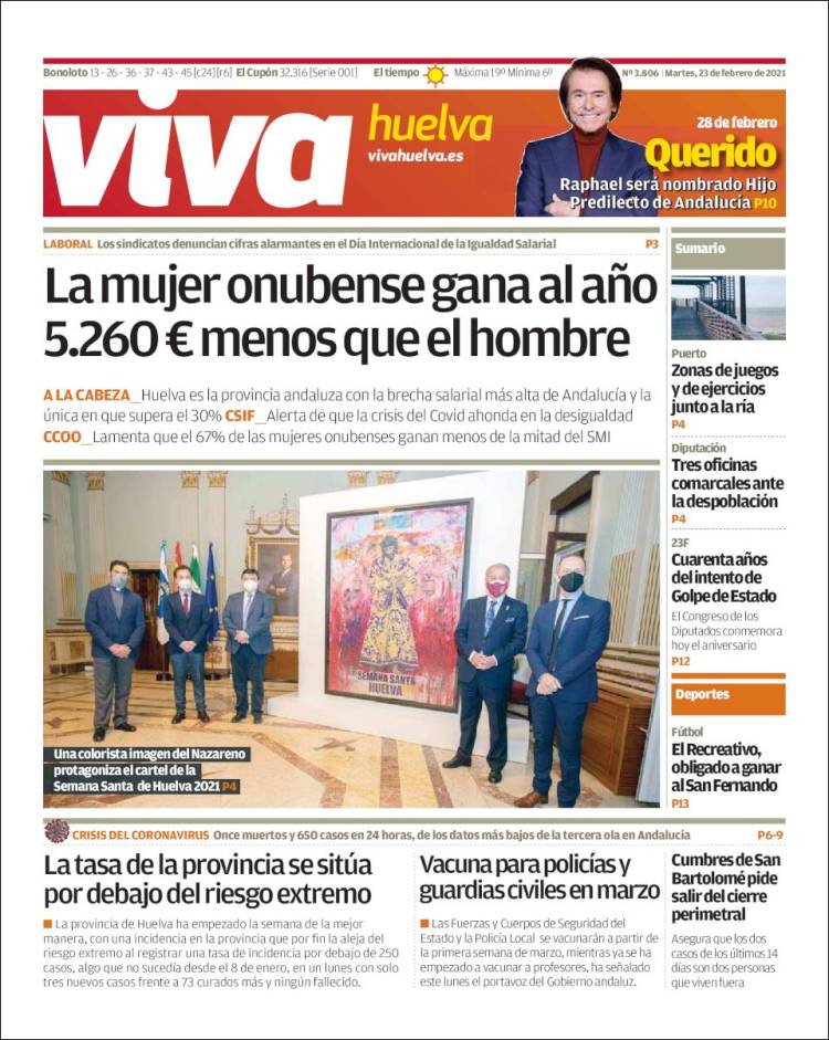 Portada de Viva Huelva (España)