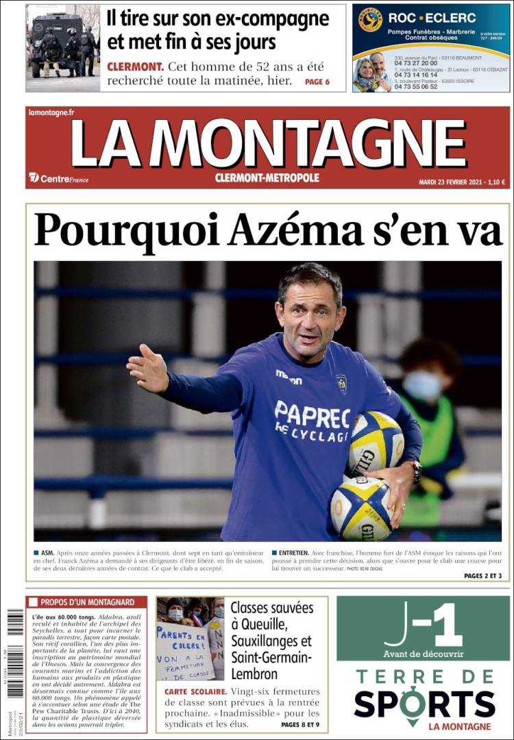 Portada de La Montagne (Francia)