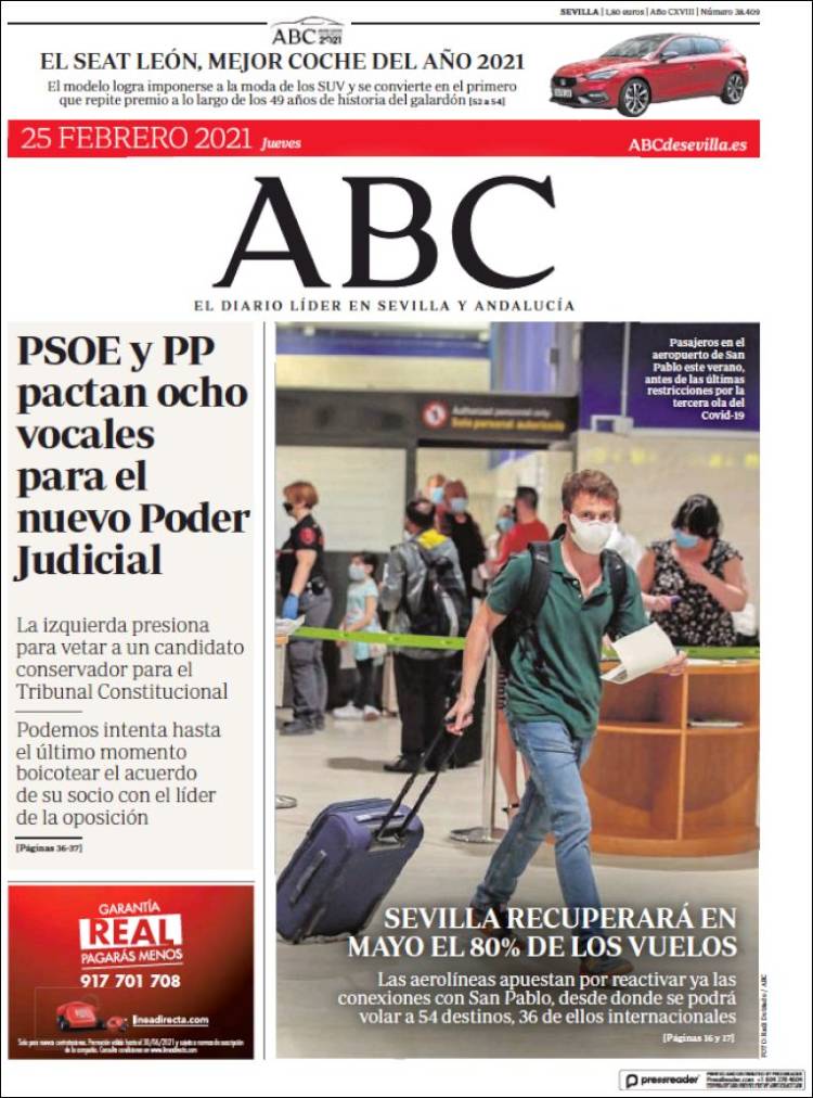 Portada de ABC - Sevilla (España)