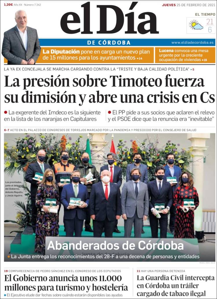 Portada de El Día de Córdoba (España)