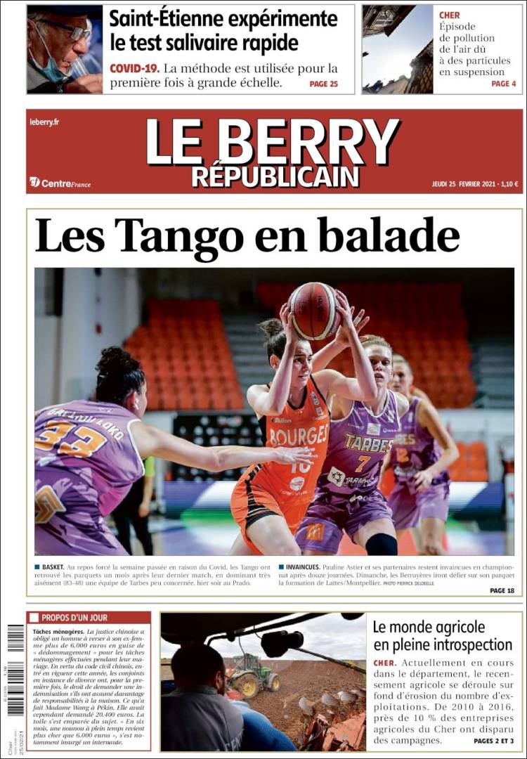 Portada de Berry Republicain (Francia)