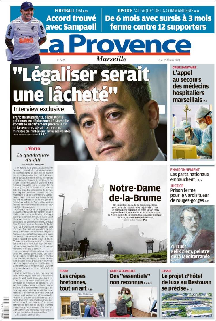 Portada de La Provence (Francia)