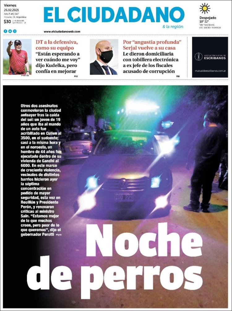 Portada de Diario El Ciudadano (Argentina)
