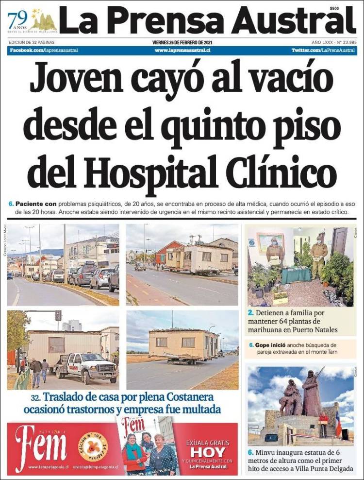 Portada de El Magallanes (Chile)