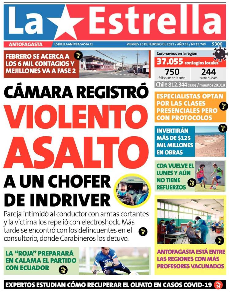 Portada de La Estrella del Norte (Chile)