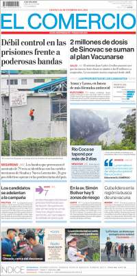 Portada de El Comercio (Ecuador)