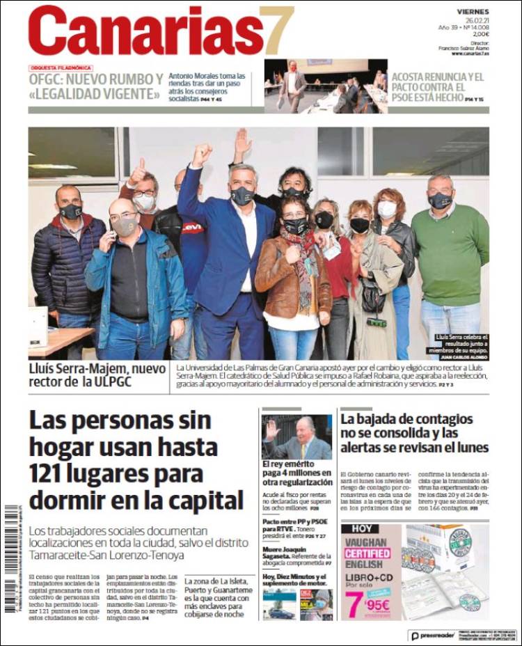 Portada de Canarias 7 (Espa&ntilde;a)