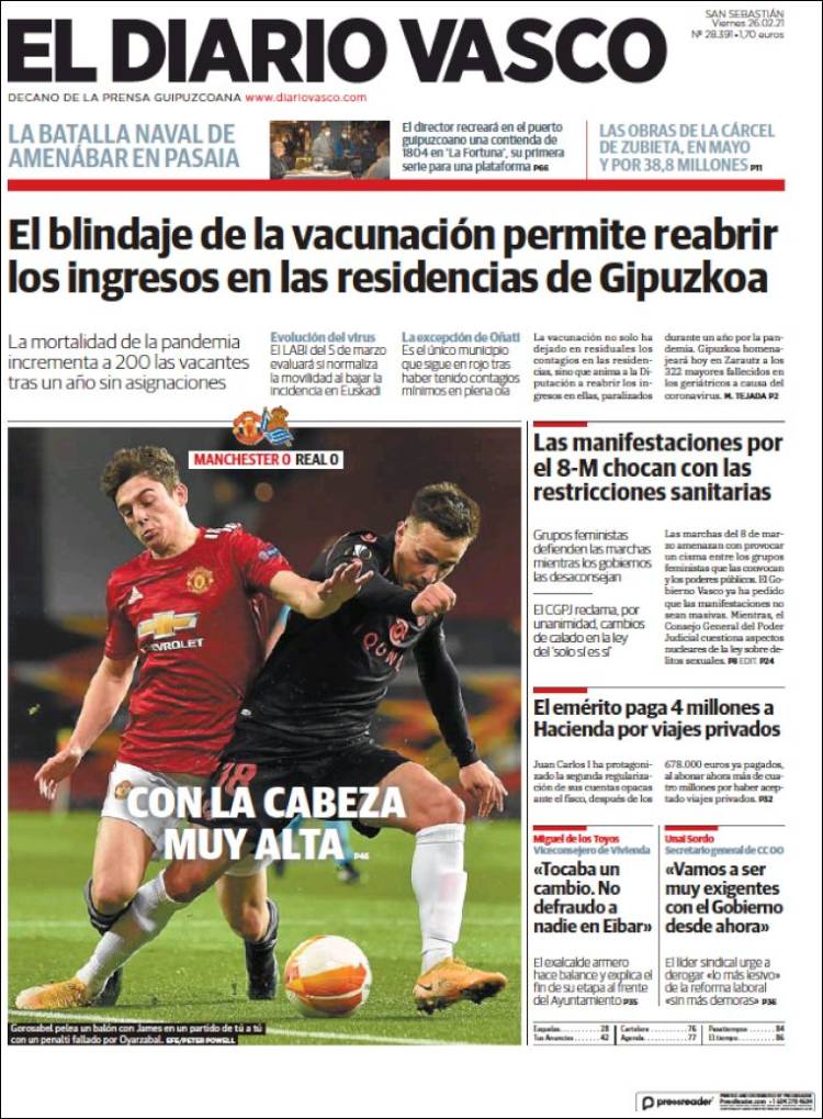 Portada de Diario Vasco (Espa&ntilde;a)