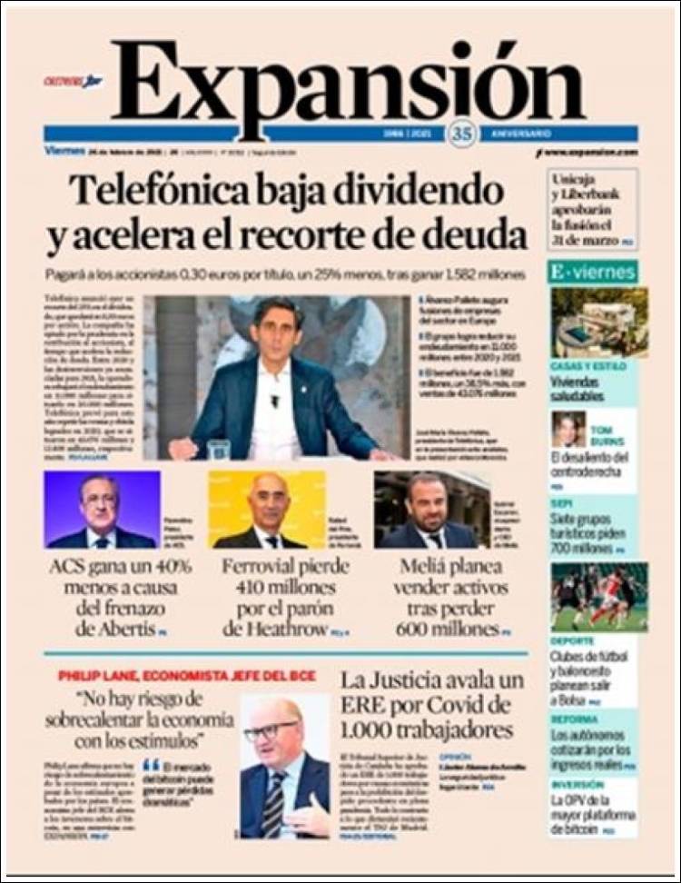 Portada de Expansión (Espa&ntilde;a)