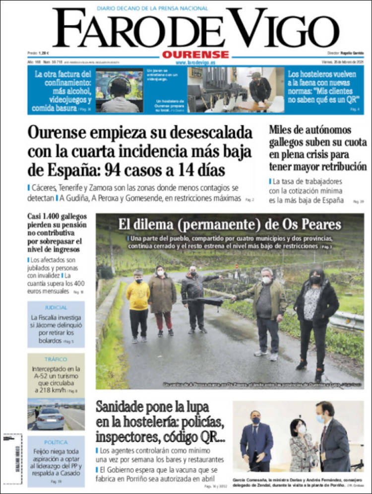 Portada de El Faro de Vigo - Ourense (Espa&ntilde;a)