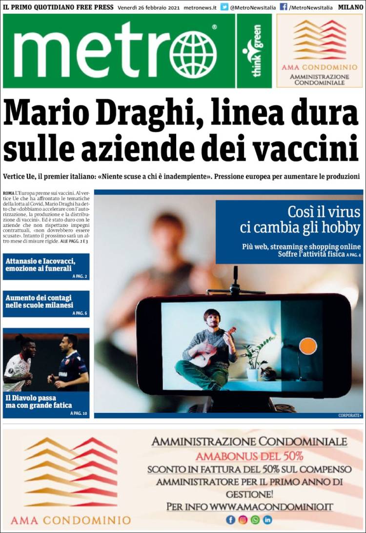 Portada de Metro - Milano (Italia)