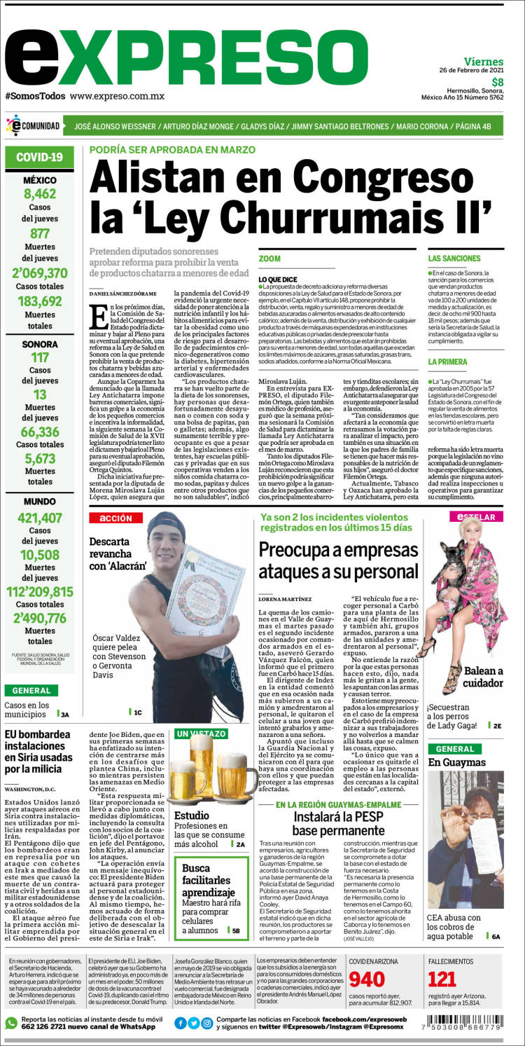 Portada de Expreso (México)
