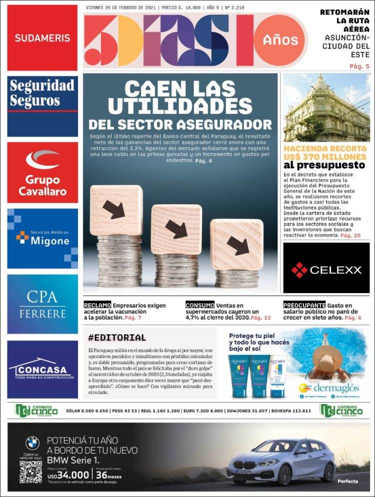 Portada de 5 Días (Paraguay)