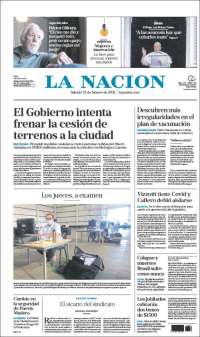 Portada de La Nación (Argentina)