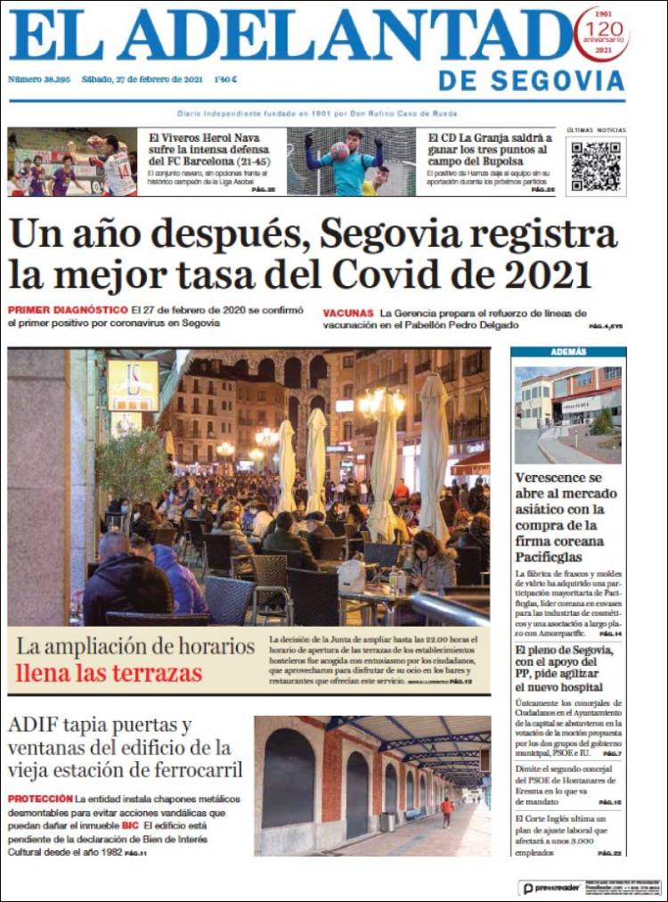 Portada de El Adelantado de Segovia (Spain)