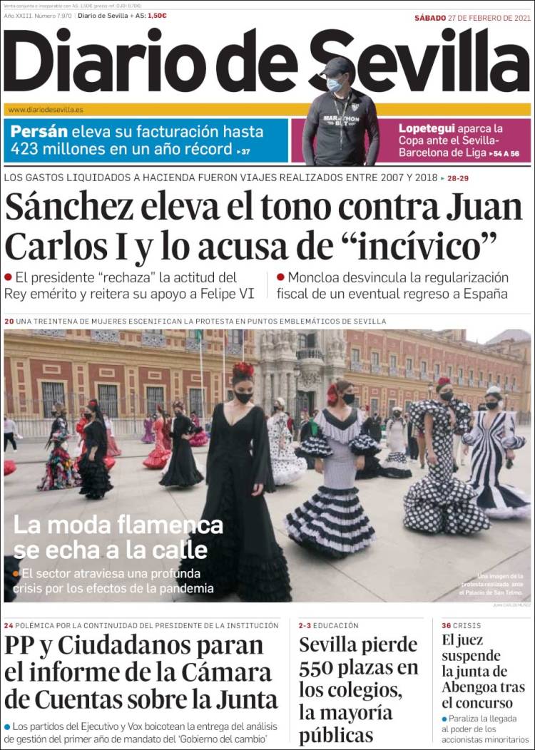 Portada de Diario de Sevilla (España)