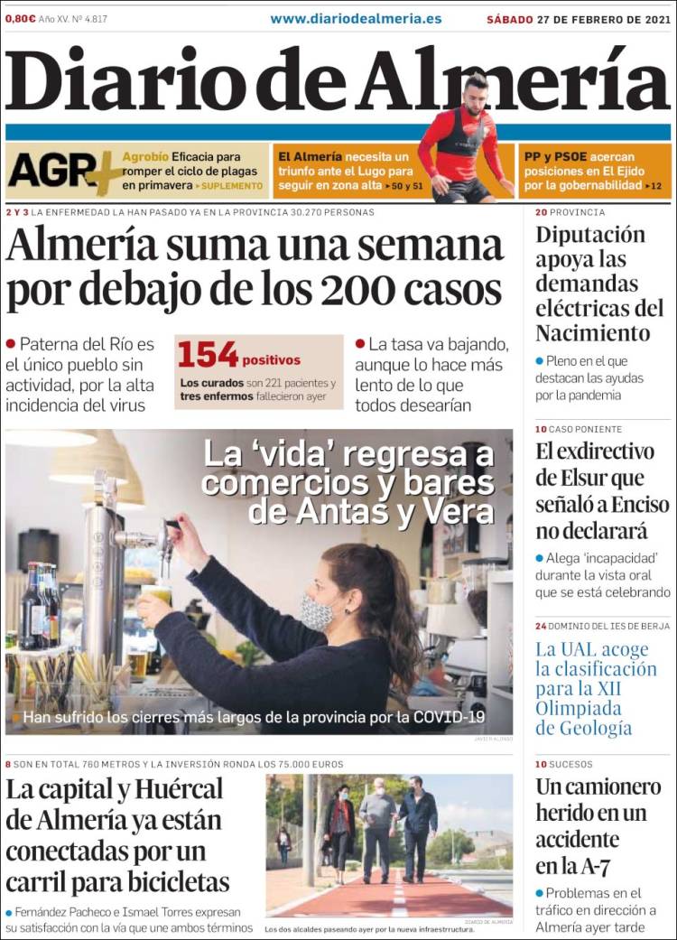 Portada de Diario de Almería (Spain)