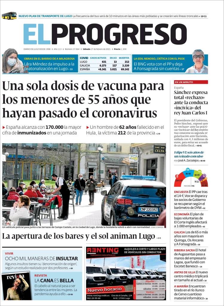 Portada de El Progreso (Spain)