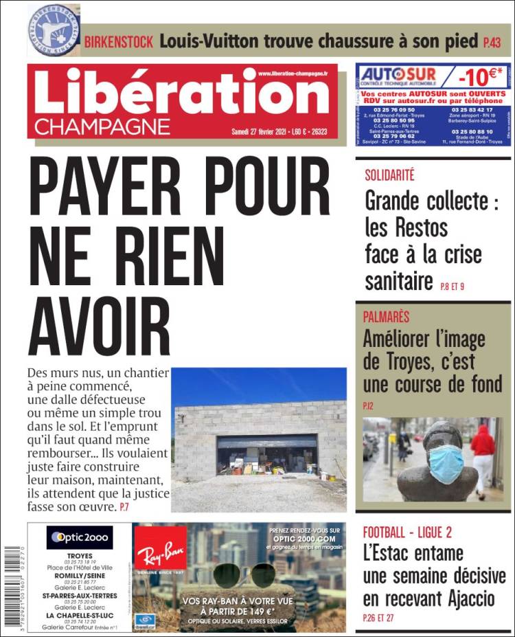 Portada de Libération Champagne (France)