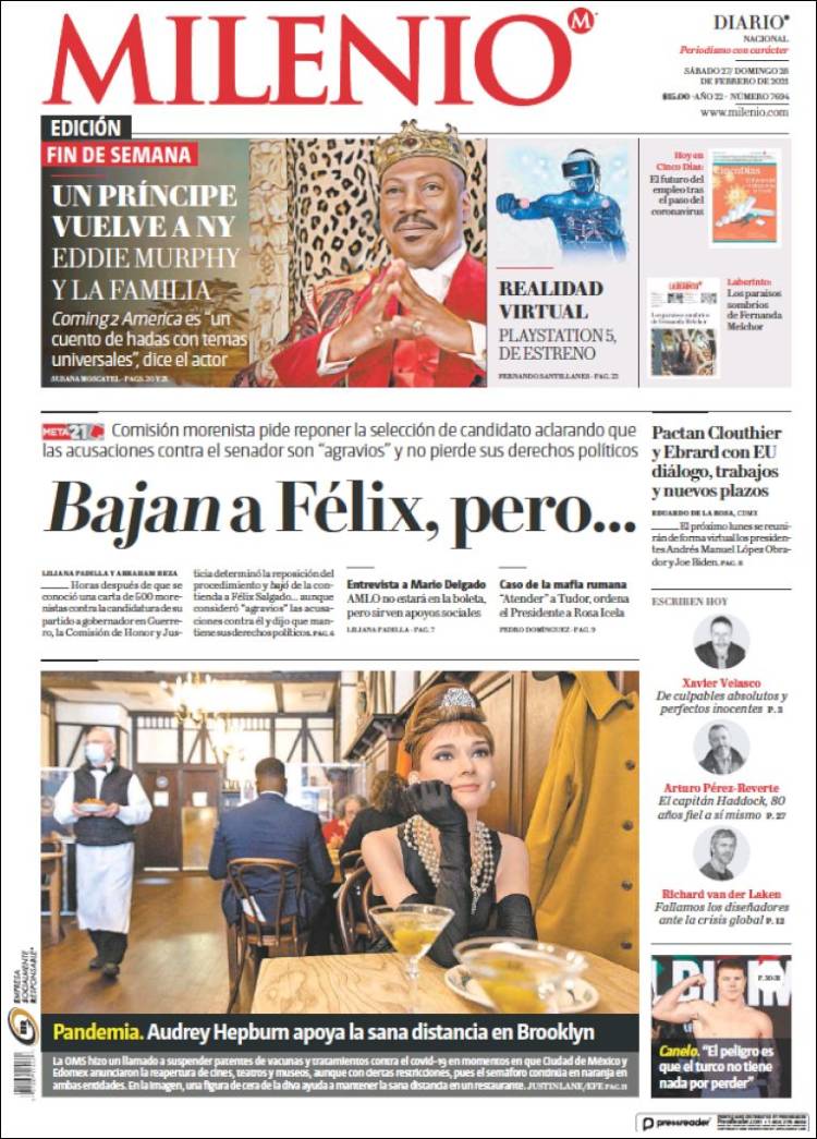 Portada de Milenio (México)