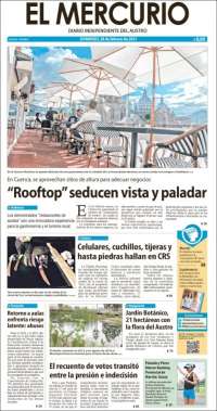 Portada de Diario El Mercurio (Ecuador)