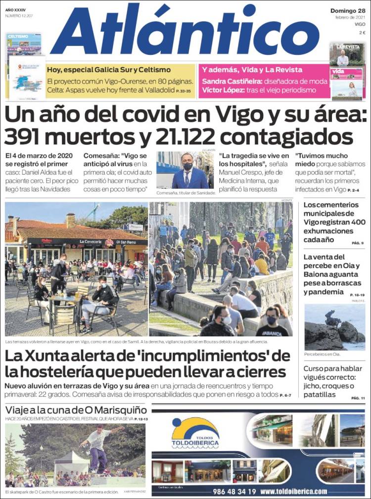 Portada de Atlántico Diario (España)