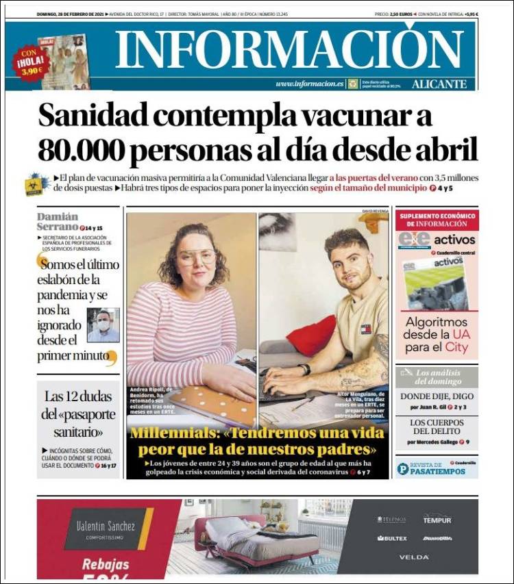 Portada de Diario Información (España)