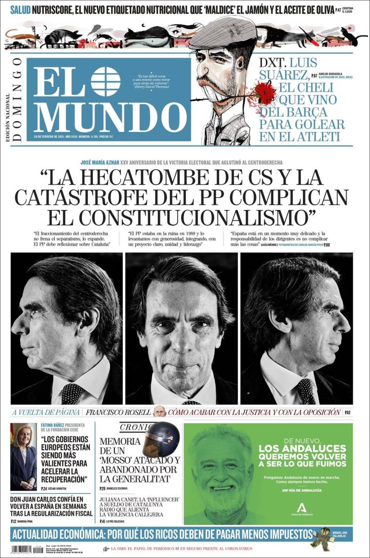 Portada de El Mundo (España)