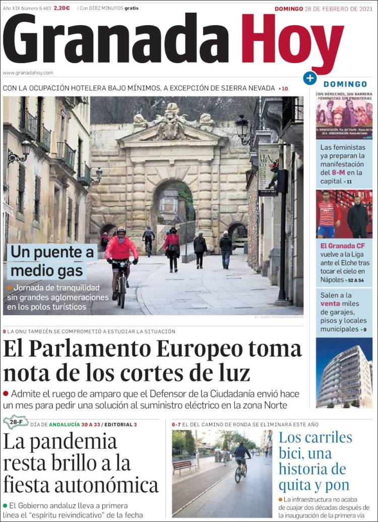 Portada de Granada Hoy (España)