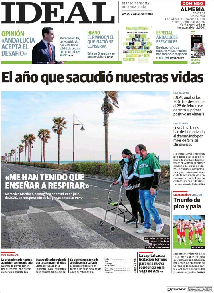 Portada de Ideal Almeria (España)