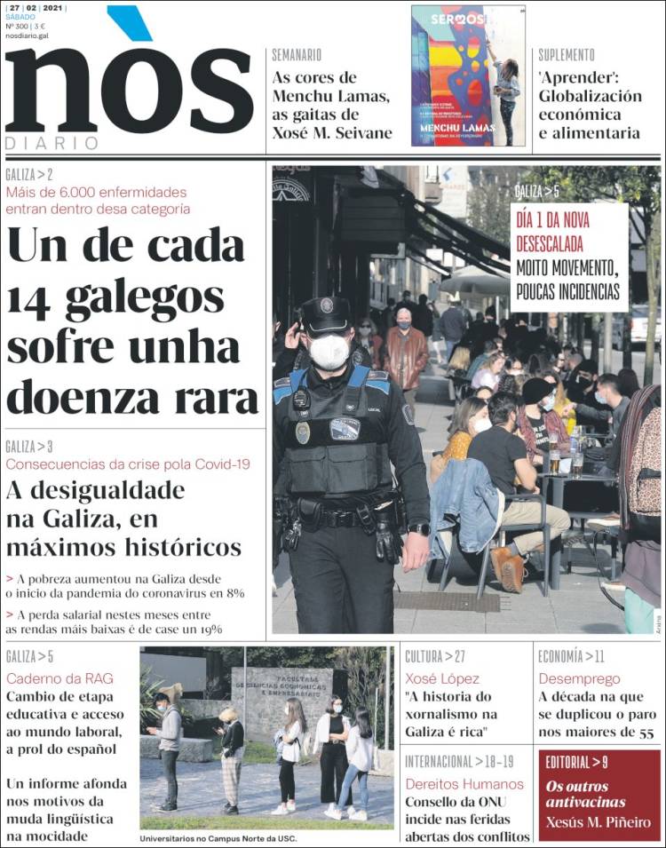 Portada de Nòs Diario (España)