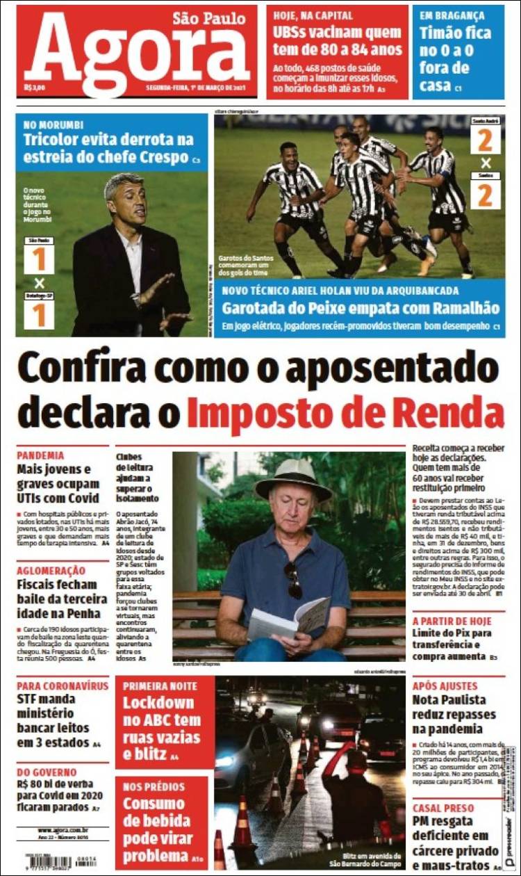 Portada de Jornal Agora (Brasil)