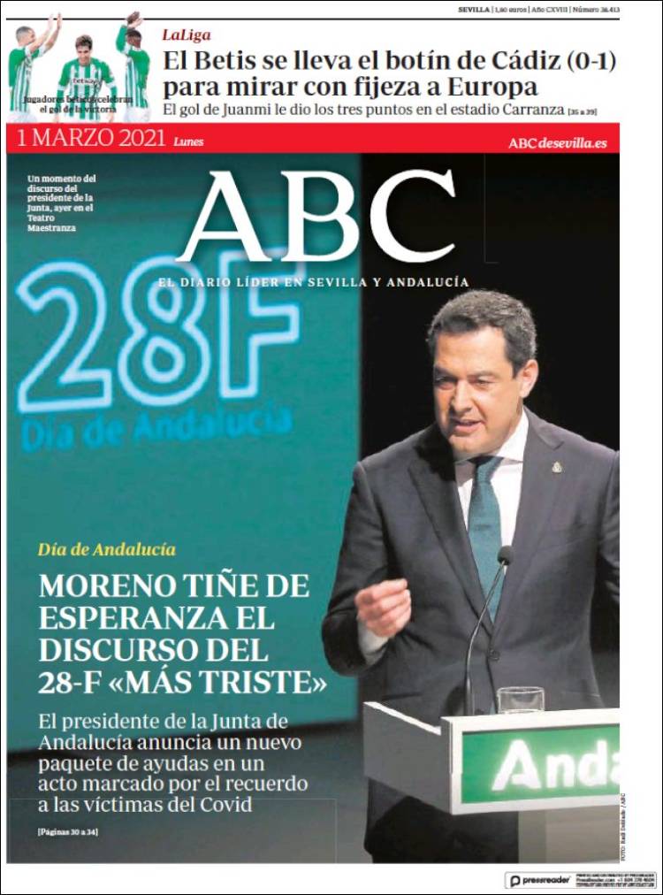 Portada de ABC - Sevilla (España)