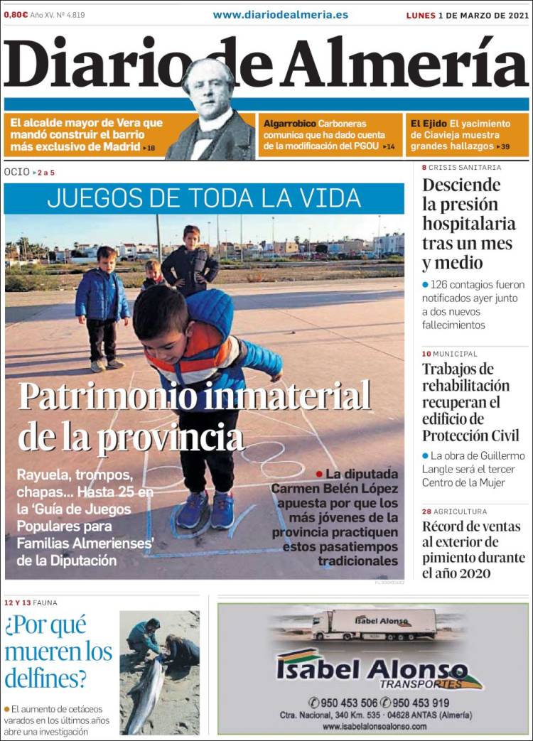 Portada de Diario de Almería (España)