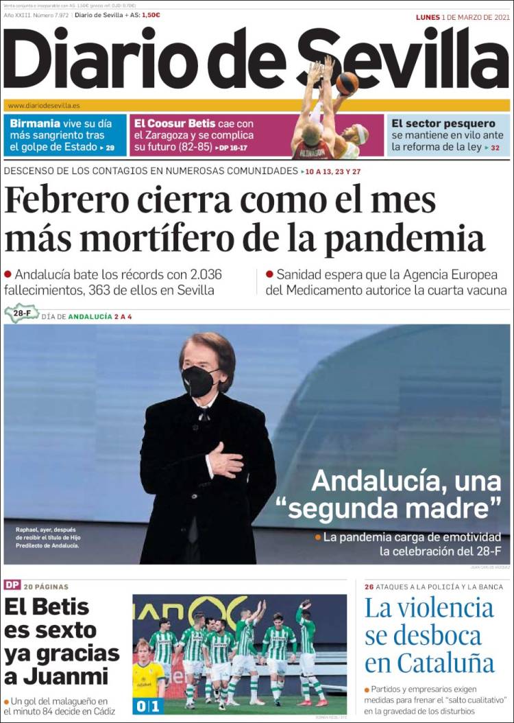 Portada de Diario de Sevilla (España)