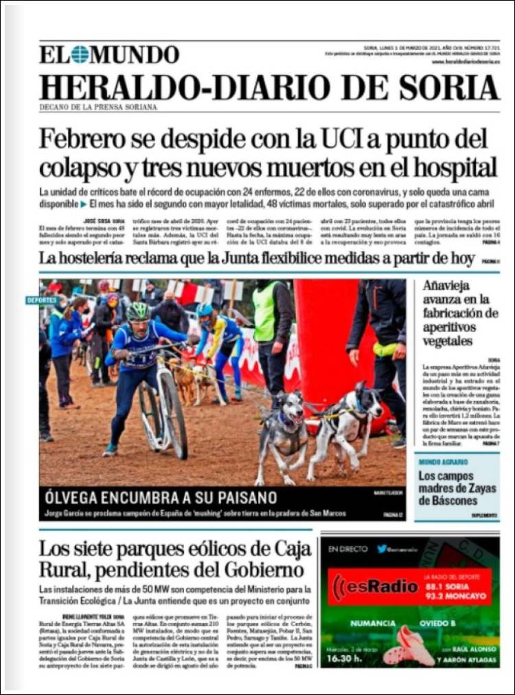 Portada de Diario de Soria (España)