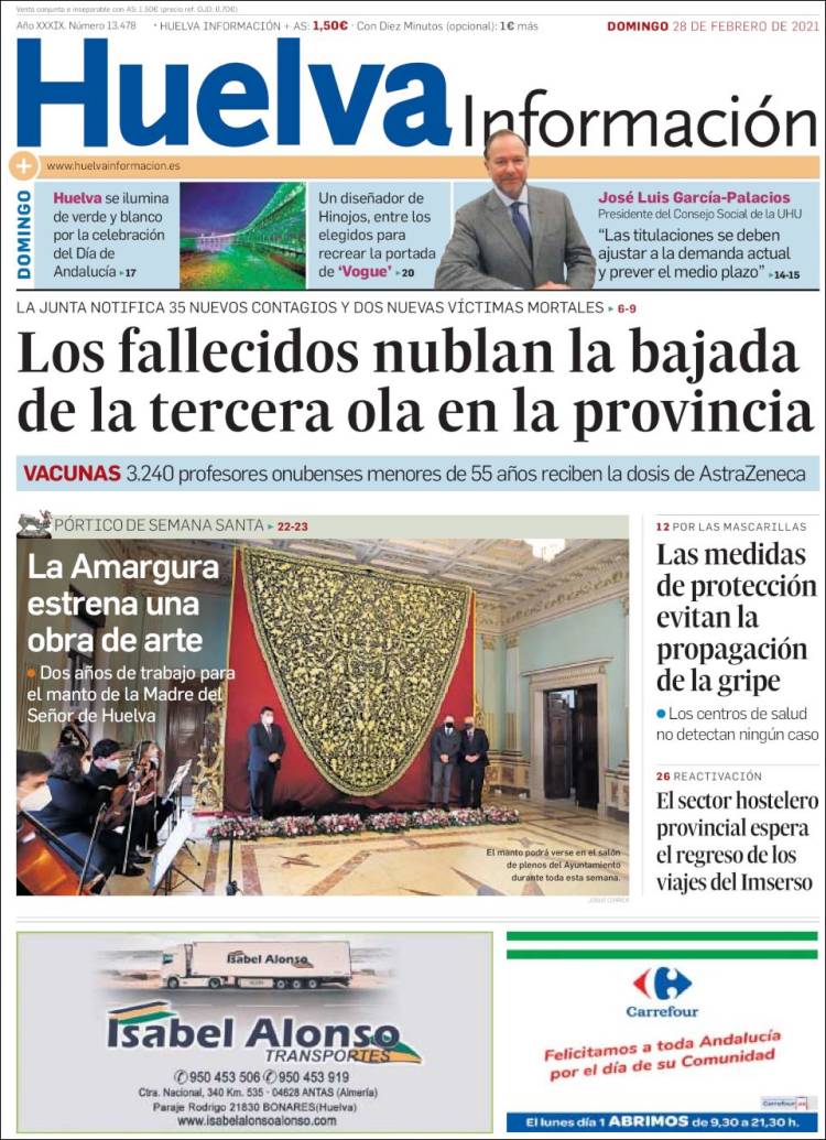 Portada de Huelva Información (Spain)