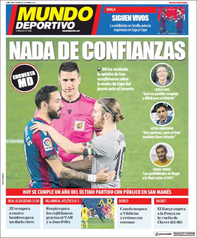 Portada de Mundo Deportivo Bizkaia (España)