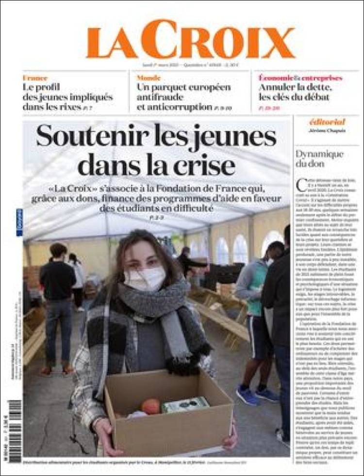 Portada de La Croix (Francia)