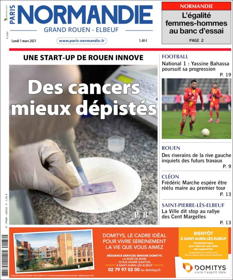 Portada de Paris Normandie (Francia)