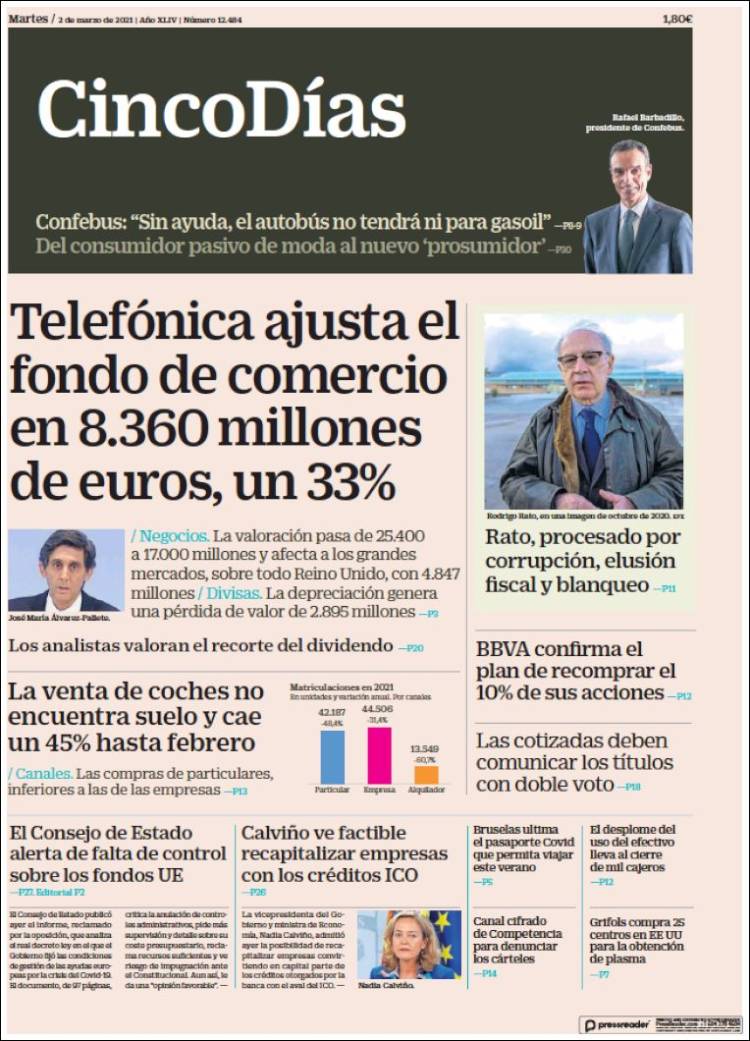 Portada de Cinco Días (Espa&ntilde;a)