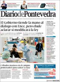 Portada de Diario de Pontevedra (España)