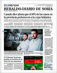 Portada de Diario de Soria (España)