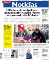 Portada de Noticias de Navarra (Spain)