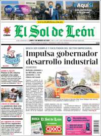 Portada de El Sol de León (México)