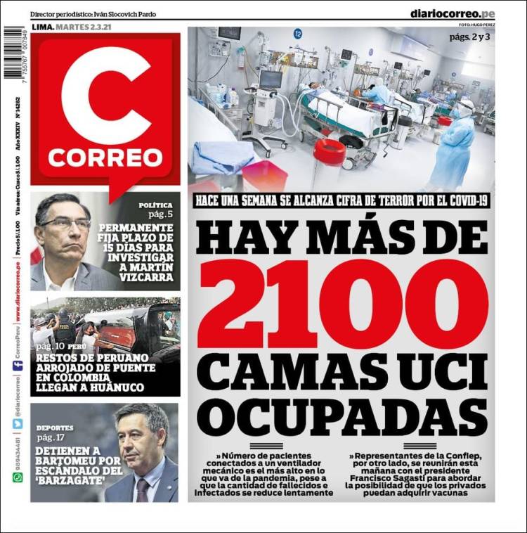 Portada de Diario Correo (Perú)