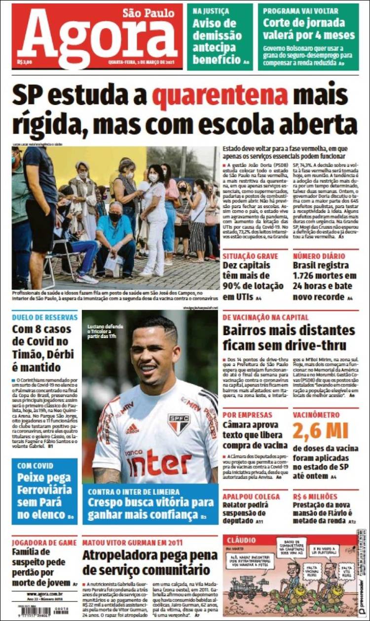 Portada de Jornal Agora (Brasil)