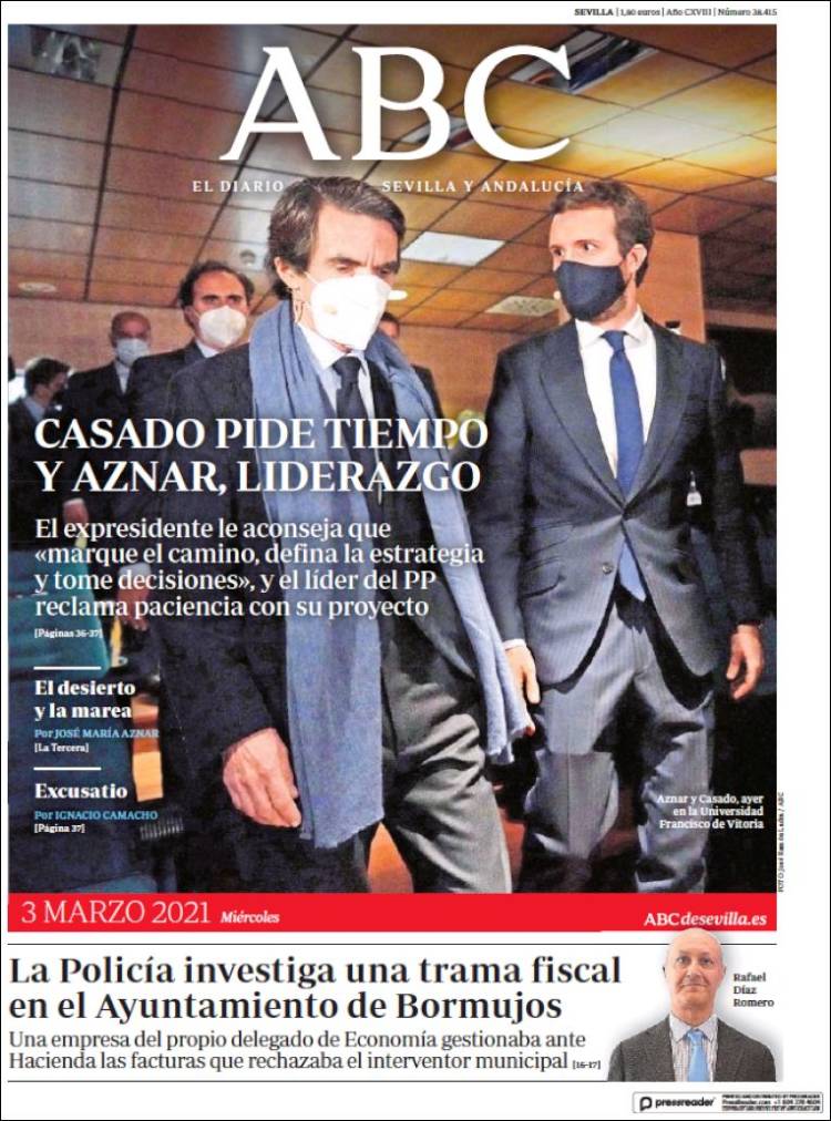 Portada de ABC - Sevilla (Espa&ntilde;a)